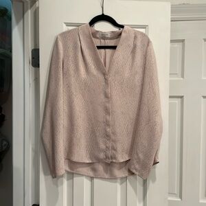 Babaton light pink snake skin blouse